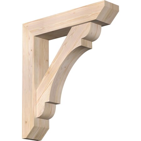 Ekena Millwork Olympic Slat Smooth Bracket w/ Offset Brace, Douglas Fir, 7 1/2"W x 36"D x 40"H BKT0806X36X40OLY06SDF